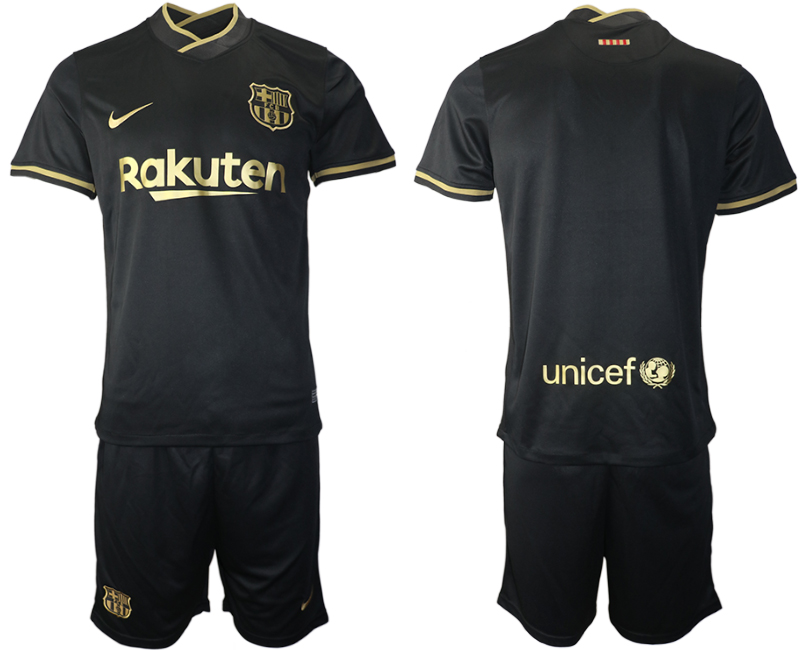 Men 2020-2021 club Barcelona away blank black Soccer Jerseys